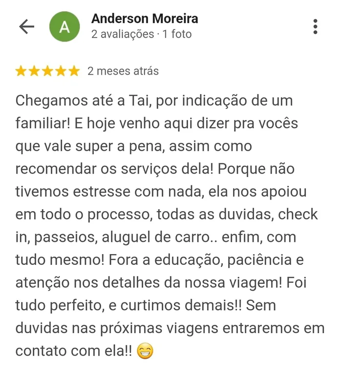 avaliacao-de-5-estrelas-de-anderson-moreira-no-google Roteiro Maceió
