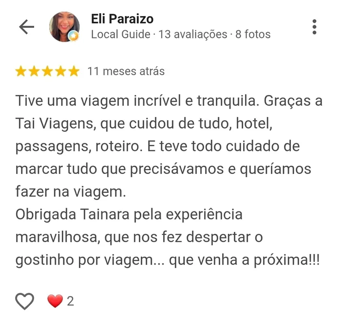 avaliacao-de-5-estrelas-de-eli-paraizo-no-google Roteiro Maceió