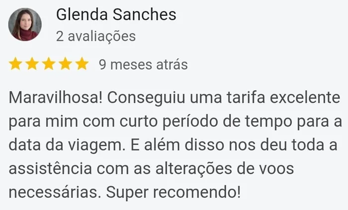 avaliacao-de-5-estrelas-de-glenda-sanches-no-google Roteiro Maceió